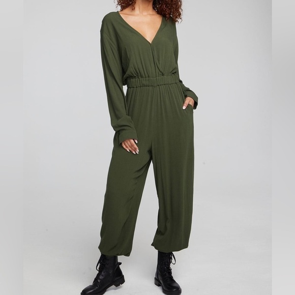 Chaser Colette Forest Green Night Jumpsuit flight romper Womens size XS NWOT - Picture 2 of 9